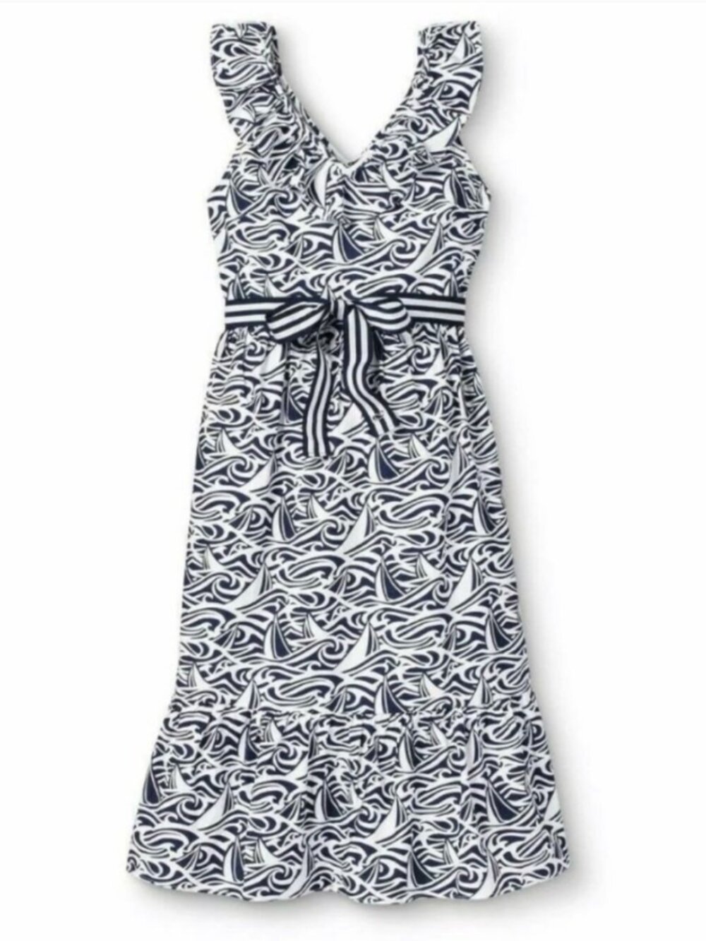 Vineyard Vines for Target - NWT Navy & White Ruffle Sleeve Sailboat Dress